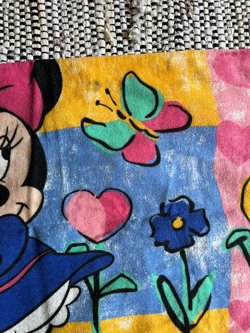 Vintage Minnie Mouse Flannel Pillow Case